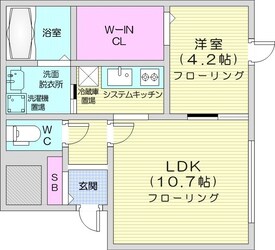 中島公園駅 徒歩14分 4階の物件間取画像